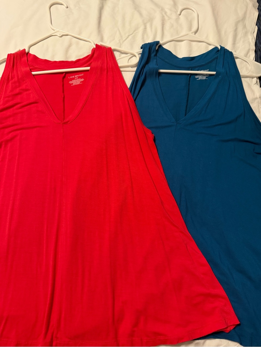 Lane Bryant Bright Red V-Neck Sleeveless Tank